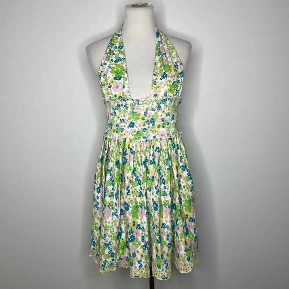 Asos- Flower Halter Dress - Picture 1 of 5